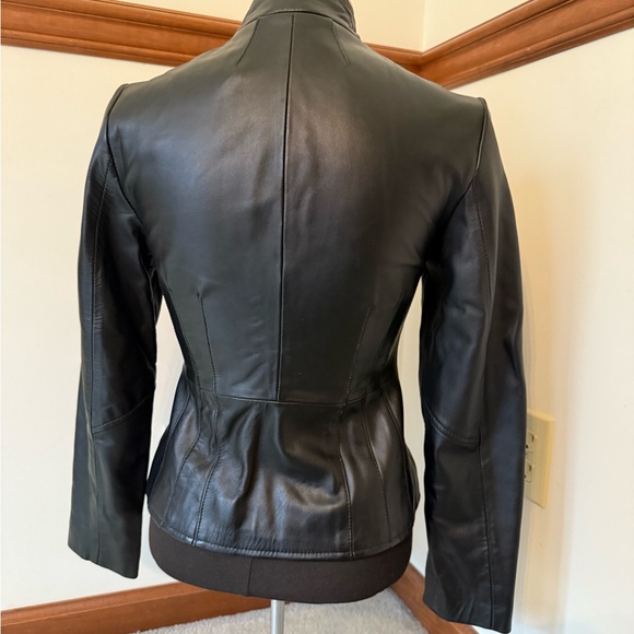 i.e. Petite Genuine Leather Jacket pecs - Picture 3 of 6